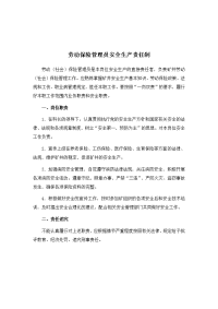 劳动保险管理员安全生产责任制