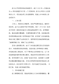 项目经理上半年个人工作总结2020