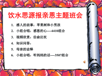 饮水思源报亲恩主题班会(母亲节特辑)，感恩母亲节主题班会课