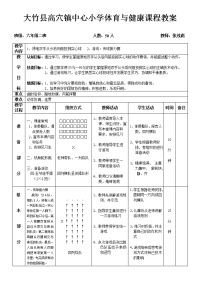 人教版体育与健康六年级-原地双手从头后向前投掷实心球教学教案