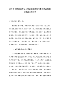 XXX市X局党组书记X同志组织落实市委巡察反馈意见整改工作报告