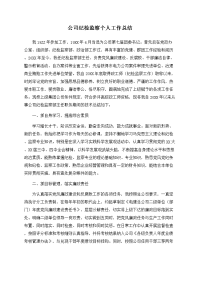 公司纪检监察个人工作总结