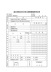 真空系统安装分项工程质量检验评定表