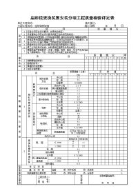 扇形段更换装置安装分项工程质量检验评定表