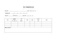 伤亡事故登记表