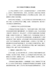 2018年度公司考核办工作总结