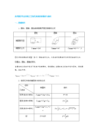 高考数学考点归纳之空间几何体的表面积与体积