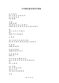 板块1 （2）小学常见字前后鼻音列表（人教部编版）  2021年小升初语文字音字形专项突破讲义+知识清单