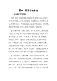 篇一：精准帮扶总结