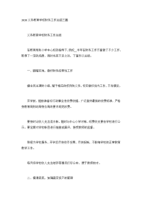 2020义务教育学校财务工作总结三篇