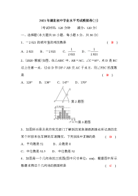 湖北省2021年中考数学模拟试题含答案(三)