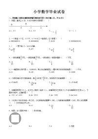 六年级下册数学试题-毕业测试模拟试卷（含答案）人教版