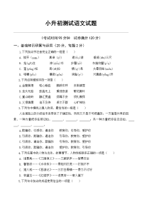 六年级下册语文试题-2021年小升初语文模拟试题（四）（含答案）部编版