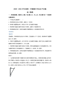 山东省烟台市2021届高三物理上学期期中试卷（Word版附解析）