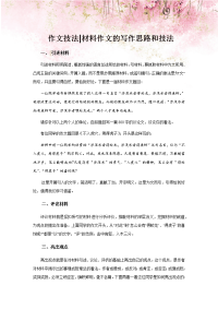 中考作文技法之材料作文的写作思路和技法