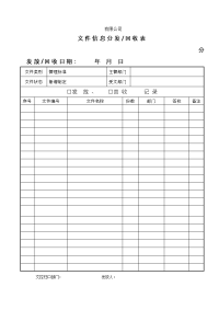 文件信息分发回收表-质量方针