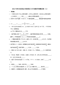 六年级下册数学试题-2021年河北省保定市清苑区小升初数学预测试卷（1）（有答案）人教版