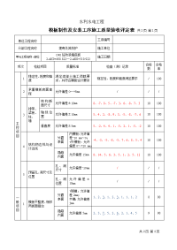 模板制作及安装工序质量评定表