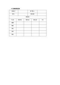 5S内部审核检查表