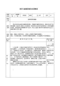 体育与健康人教六年级全一册体育与健康基础知识课教案