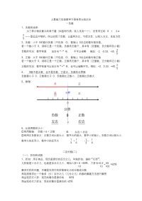 人教版六年级数学下册各单元知识点