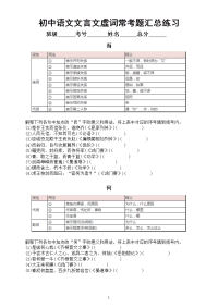 初中语文文言文虚词常考题考法汇总（附答案）（中考必备）