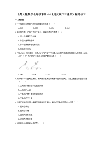 北师大版数学七年级下册4《用尺规作三角形》精选练习