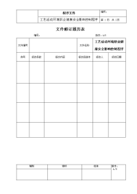 工艺活动环境影响控制程序