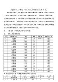 混凝土主体结构工程实体现场检测方案