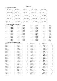 人教部编版语文四年级下册-词语专项