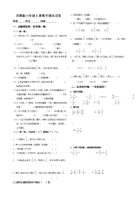 六年级上册数学试题-期末综合测试卷_11（无答案）苏教版