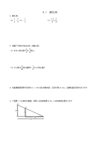 人教版数学六年级下册一课一练-备选练习-4解比例