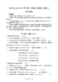 广东省韶关市新丰县2021届九年级上学期第二次段考语文试题