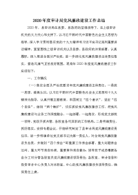 2020年度审计局党风廉政建设工作总结