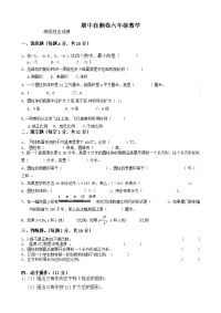 新人教版小学六年级数学下册期中检测试卷  (2)