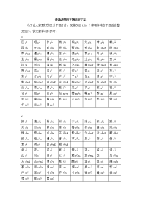 普通话常用平翘舌音字表