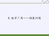 六年级数学下册课件-5 数学广角——鸽巢问题19-人教版(共13张PPT)