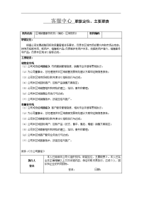 客服中心组织机构、职能定位、主要职责