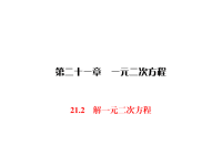 人教版九年级上册数学同步练习课件-第21章 一元二次方程-21 解一元二次方程