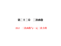 人教版九年级上册数学同步练习课件-第22章 二次函数-22二次函数与一元二次方程