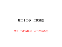 人教版九年级上册数学同步练习课件-第22章 二次函数-22二次函数与一元二次方程(2)