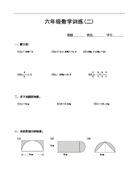 2新人教版小学六年级下册数学专项训练