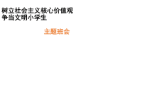 班主任资料：小学生社会主义核心价值观主题班会ppt