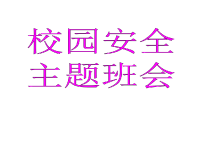 班主任资料：校园安全主题班会