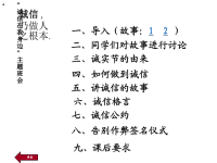 班主任资料：“诚信在我身边”主题班会