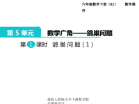 新版人教版六年级数学下册课件第5单元 数学广角——鸽巢问题-第1课时 鸽巢问题（1）