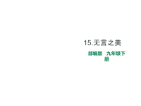 人教部编版九年级下册语文课堂教学课件-15无言之美