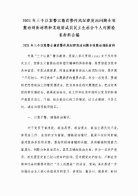 2021年三个以案警示教育暨作风纪律突出问题专项整治剖析材料和某政府成员民主生活会个人对照检查材料合编