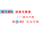 冀教版数学小学六年级下册教学课件-第六单元  回顾与整理（一）数与代数-第3课时 式与方程