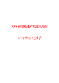 XPS挤塑板生产线建设项目可行性研究报告